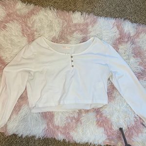 •white•cropped shirt•worn once•